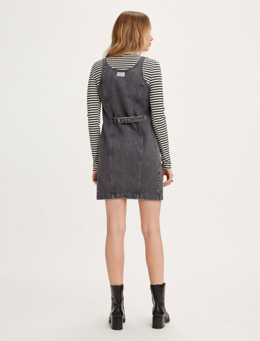 Levi's Tuli Denim Mini Dress Kadın Siyah Elbise Levi's Tuli Denim Mini Dress Kadın Siyah Elbise