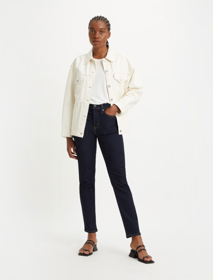 Levi's 724 High Rise Straight Blue Wave Rinse Kadın Lacivert Jean Levi's 724 High Rise Straight Blue Wave Rinse Kadın Lacivert Jean