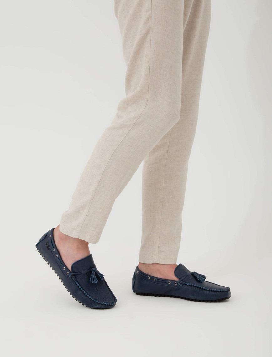 Tamer Tanca Erkek Hakiki Deri Lacivert Driver Ayakkabı Tamer Tanca Erkek Hakiki Deri Lacivert Driver Ayakkabı