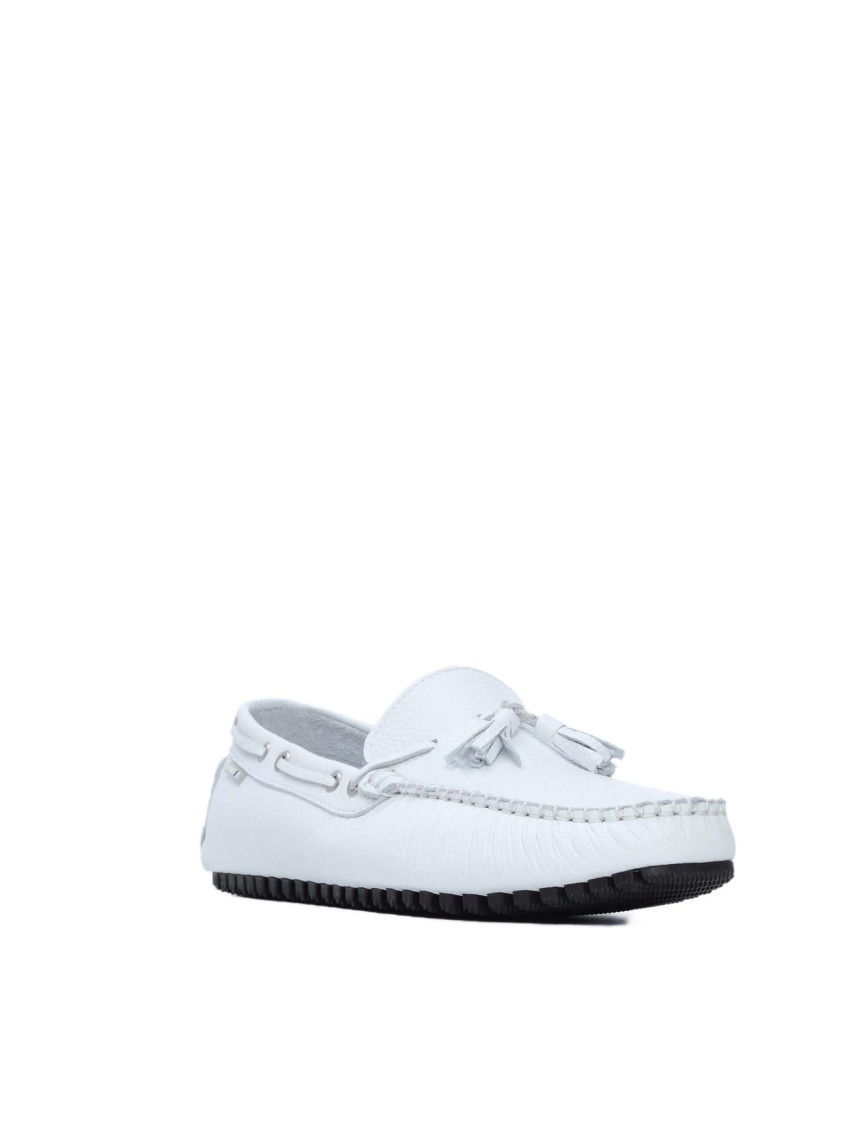 Tamer Tanca Erkek Hakiki Deri Beyaz Driver Ayakkabı Tamer Tanca Erkek Hakiki Deri Beyaz Driver Ayakkabı