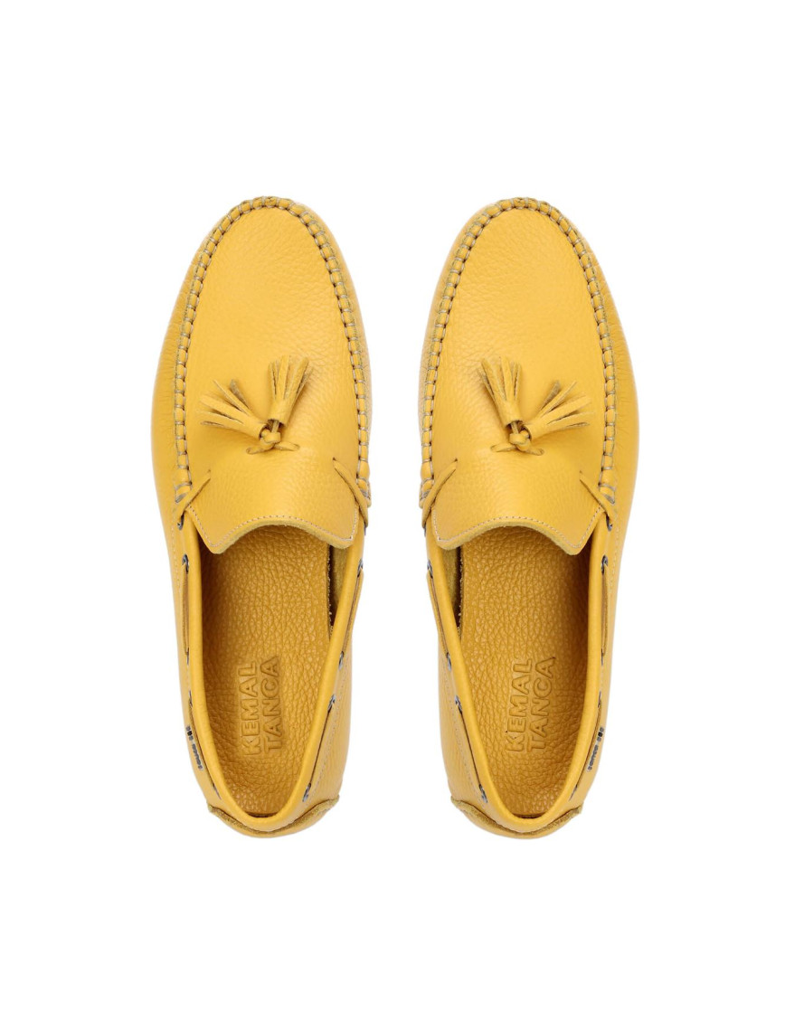 Tamer Tanca Erkek Hakiki Deri Sarı Driver Ayakkabı Tamer Tanca Erkek Hakiki Deri Sarı Driver Ayakkabı