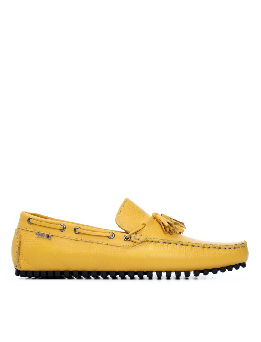 Tamer Tanca Erkek Hakiki Deri Sarı Driver Ayakkabı Tamer Tanca Erkek Hakiki Deri Sarı Driver Ayakkabı