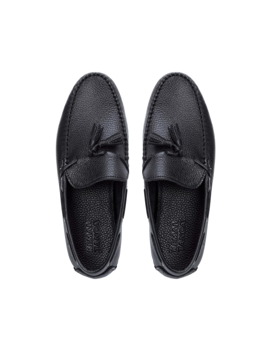 Tamer Tanca Erkek Hakiki Deri Siyah Floter Driver Ayakkabı Tamer Tanca Erkek Hakiki Deri Siyah Floter Driver Ayakkabı
