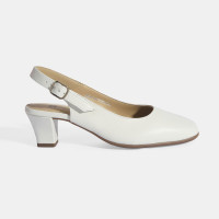 Kadın Beyaz Ayarlanabilir Tokalı DesaComfort Deri Topuklu Ayakkabı Kadın Beyaz Ayarlanabilir Tokalı DesaComfort Deri Topuklu Ayakkabı