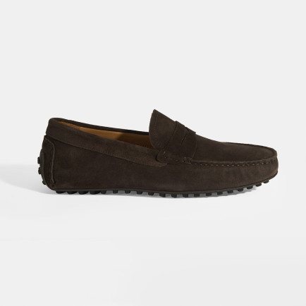 Erkek Kahve Slip-On Süet Loafer Erkek Kahve Slip-On Süet Loafer