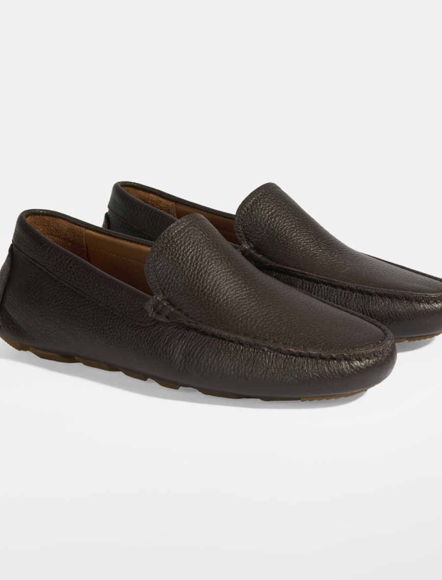 Erkek Kahve Slip-On Deri Loafer Erkek Kahve Slip-On Deri Loafer