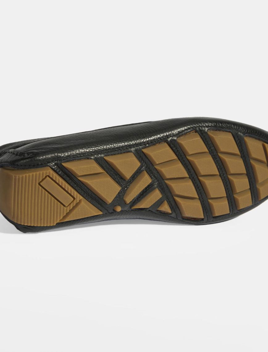 Erkek Siyah Slip-On Deri Loafer Erkek Siyah Slip-On Deri Loafer