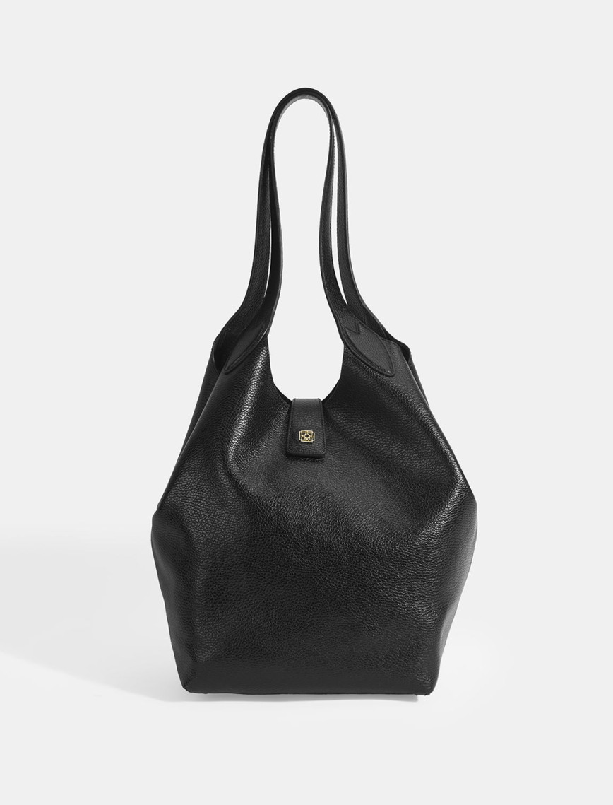 Kadın Siyah Deri Omuz Çantası Kadın Siyah Deri Omuz Çantası