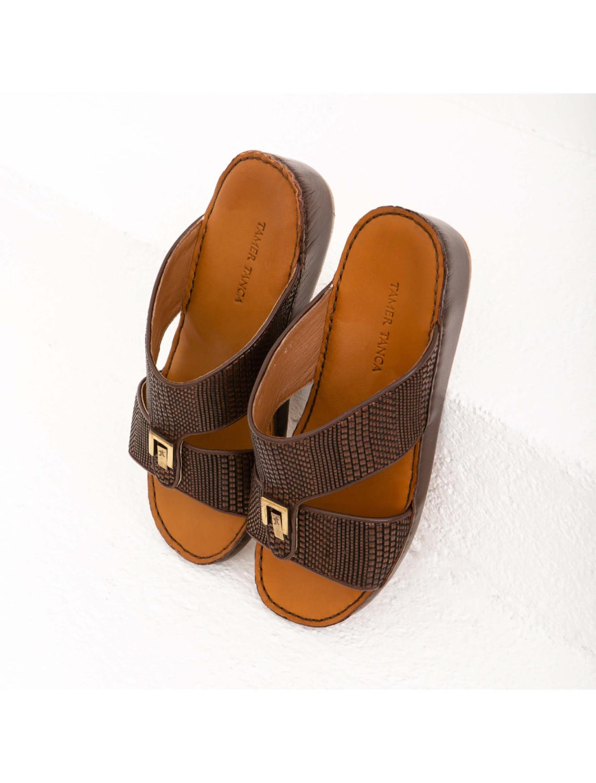 Tamer Tanca Erkek Hakiki Deri Kahverengi Günlük Terlik Tamer Tanca Erkek Hakiki Deri Kahverengi Günlük Terlik