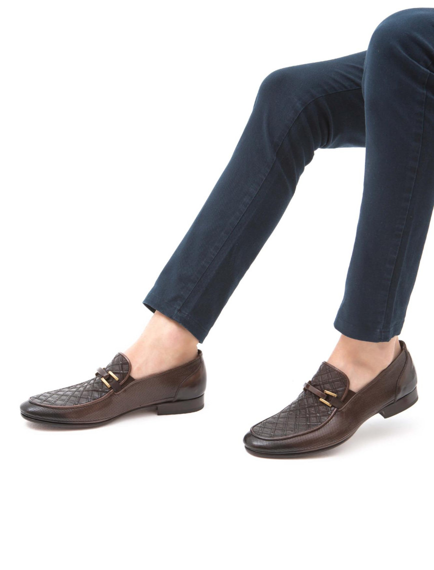 Tamer Tanca Erkek Hakiki Deri Kahverengi Makosen Ayakkabı Tamer Tanca Erkek Hakiki Deri Kahverengi Makosen Ayakkabı