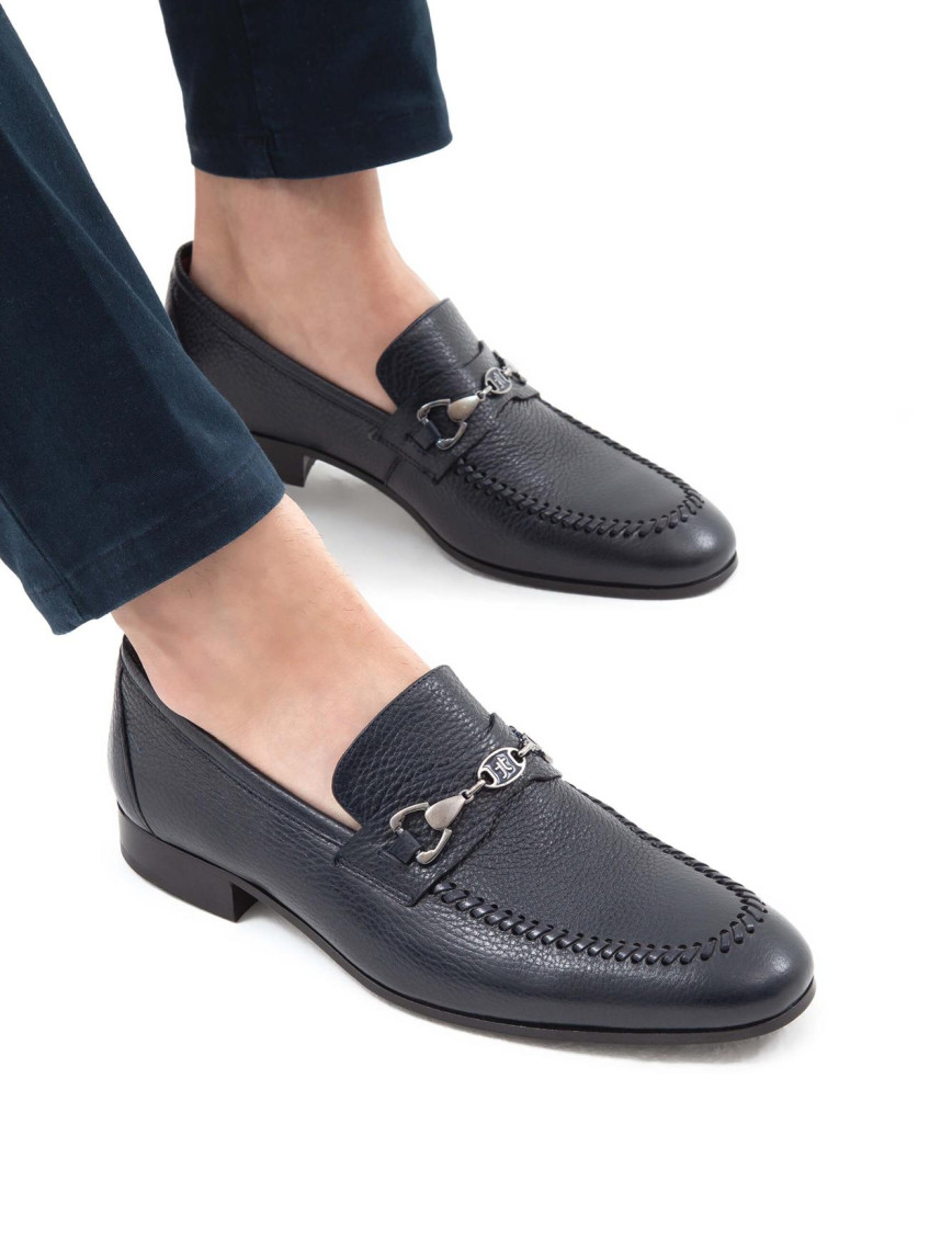 Tamer Tanca Erkek Hakiki Deri Lacivert Makosen Ayakkabı Tamer Tanca Erkek Hakiki Deri Lacivert Makosen Ayakkabı