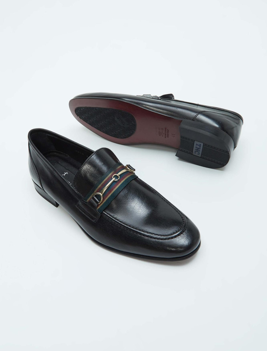 Tamer Tanca Erkek Hakiki Deri Siyah Bufalo Klasik Ayakkabı Tamer Tanca Erkek Hakiki Deri Siyah Bufalo Klasik Ayakkabı