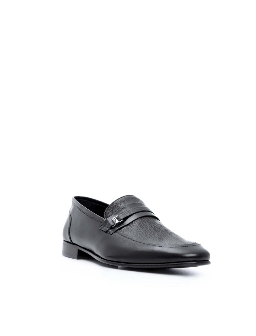 Tamer Tanca Erkek Hakiki Deri Siyah Makosen Ayakkabı