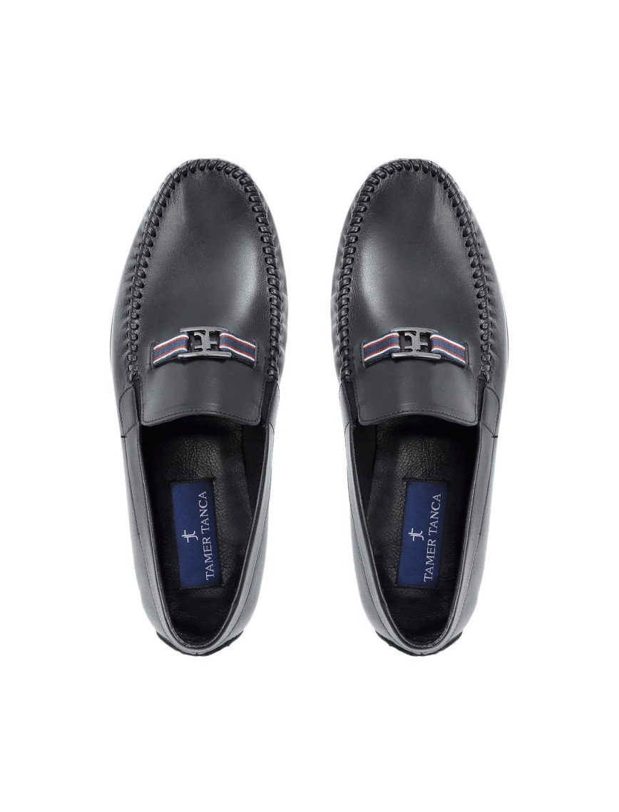Tamer Tanca Erkek Hakiki Deri Siyah Makosen Ayakkabı Tamer Tanca Erkek Hakiki Deri Siyah Makosen Ayakkabı