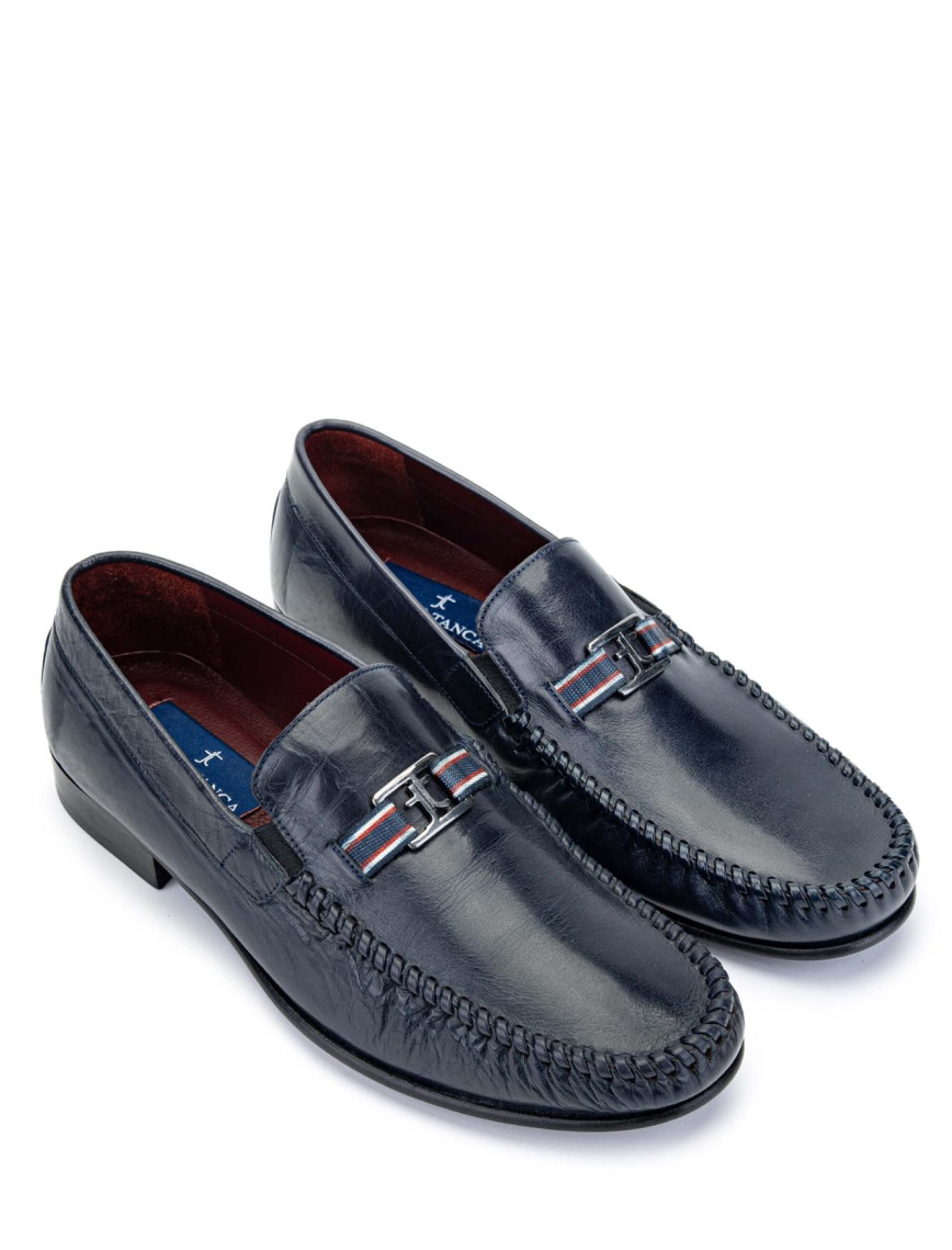 Tamer Tanca Erkek Hakiki Deri Lacivert Makosen Ayakkabı Tamer Tanca Erkek Hakiki Deri Lacivert Makosen Ayakkabı