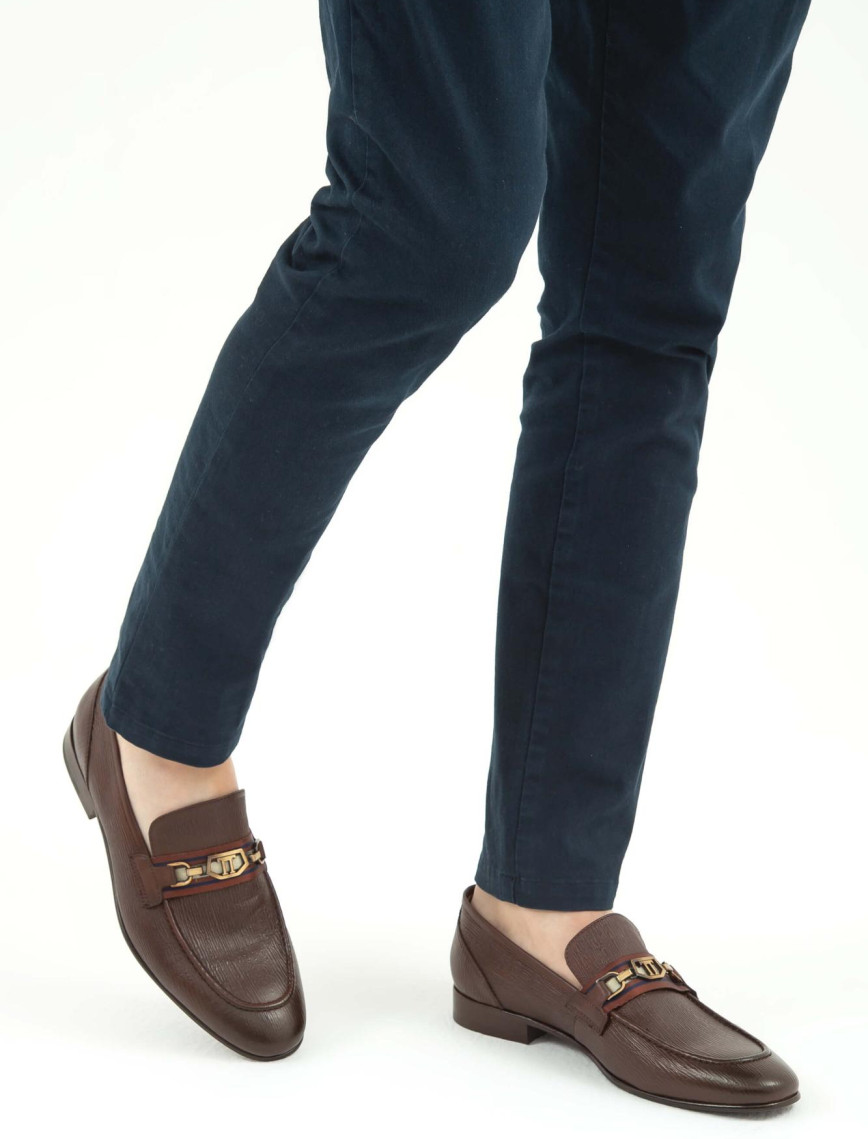 Tamer Tanca Erkek Hakiki Deri Kahverengi Klasik Ayakkabı