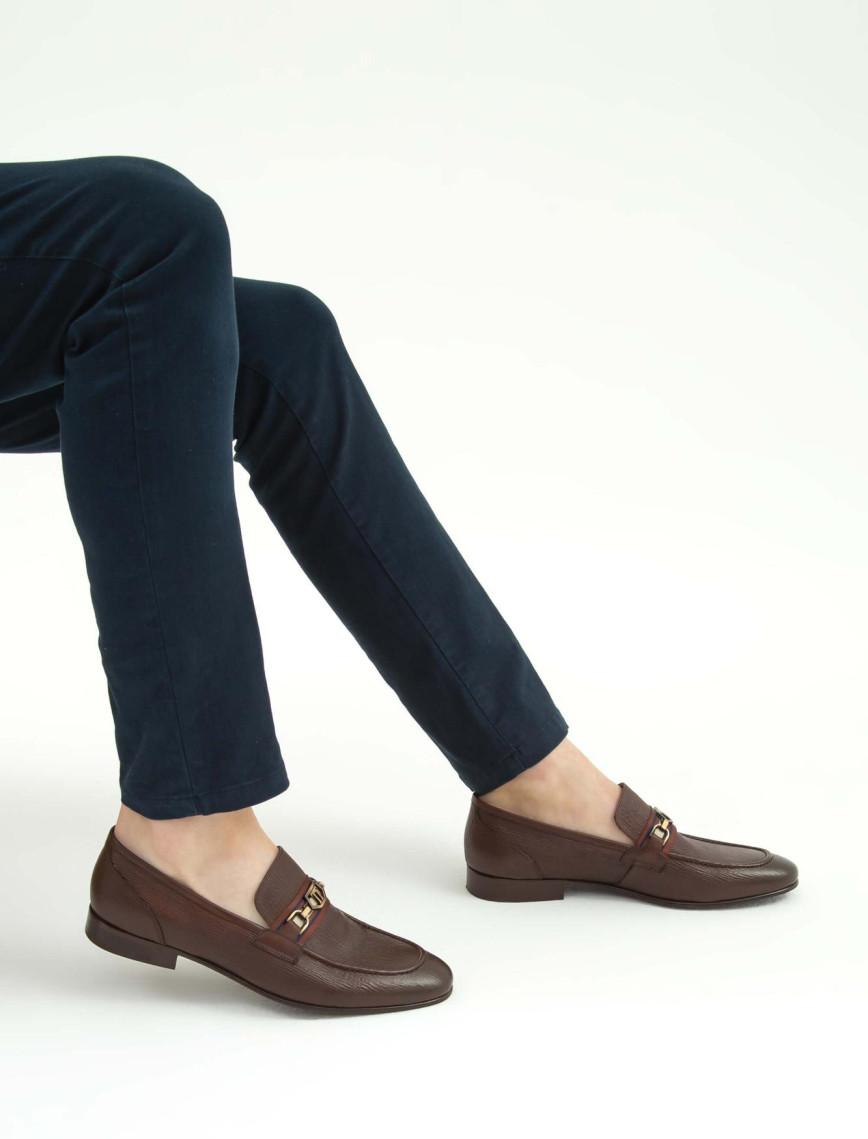 Tamer Tanca Erkek Hakiki Deri Kahverengi Klasik Ayakkabı