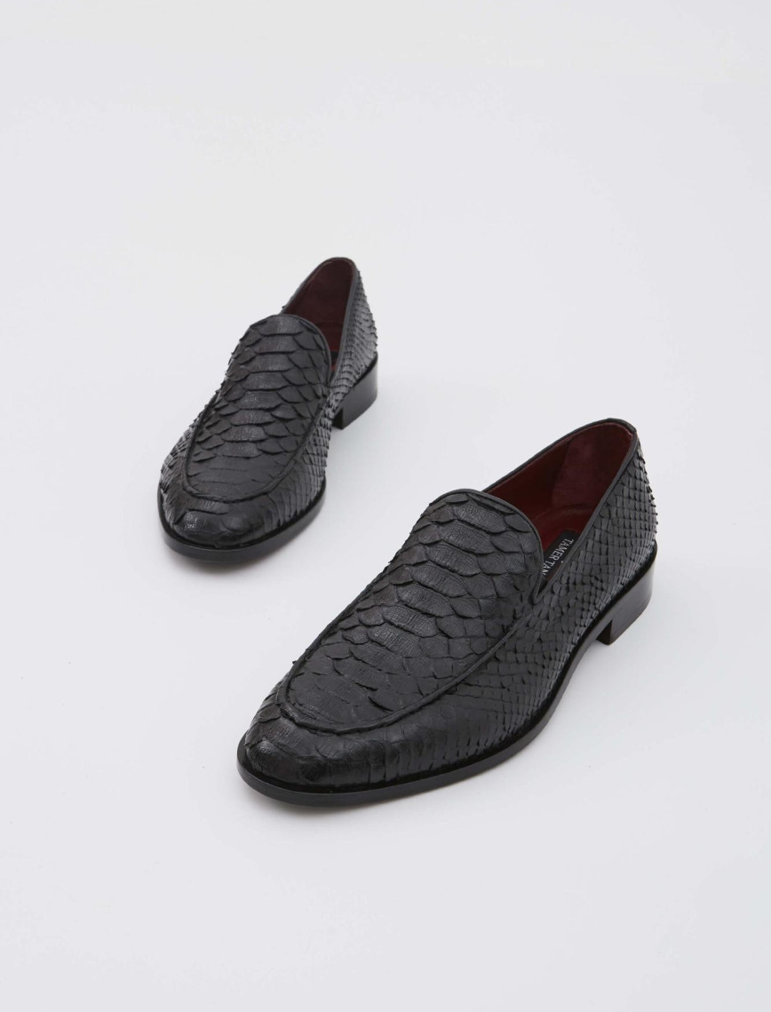 Tamer Tanca Erkek Hakiki Deri Siyah Makosen Ayakkabı Tamer Tanca Erkek Hakiki Deri Siyah Makosen Ayakkabı