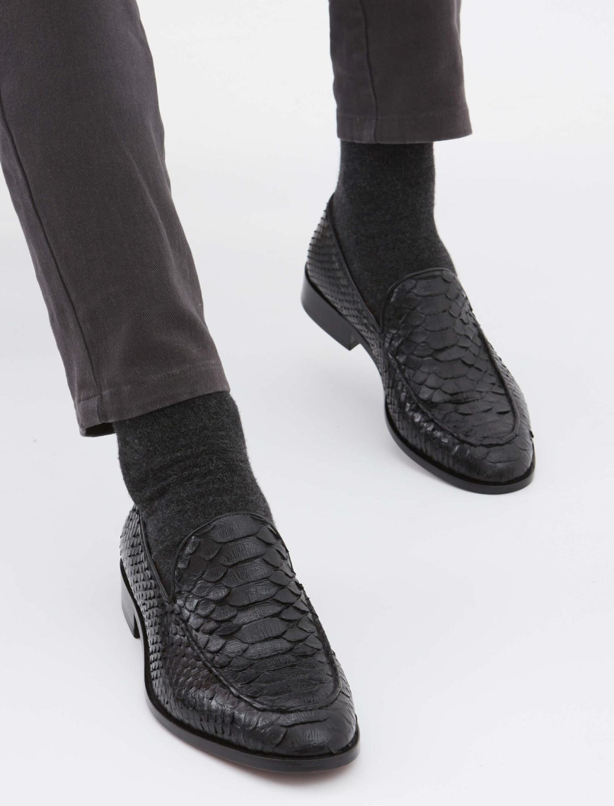 Tamer Tanca Erkek Hakiki Deri Siyah Makosen Ayakkabı Tamer Tanca Erkek Hakiki Deri Siyah Makosen Ayakkabı