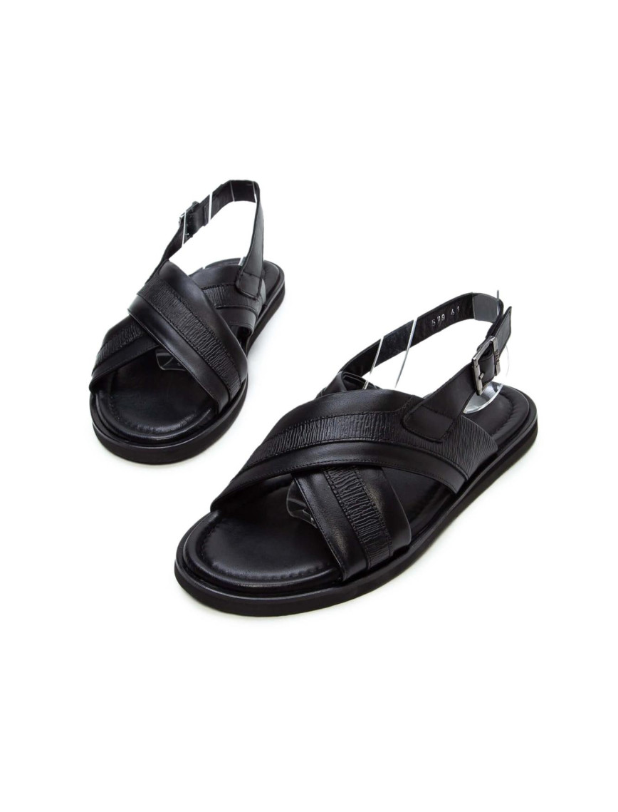 Tamer Tanca Erkek Hakiki Deri Kahverengi Düz Sandalet Tamer Tanca Erkek Hakiki Deri Kahverengi Düz Sandalet