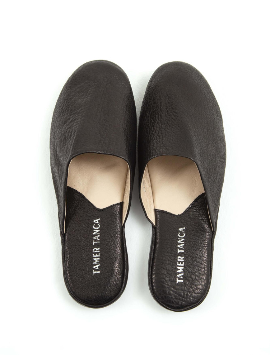 Tamer Tanca Erkek Hakiki Deri Siyah Ev Terliği Terlik Tamer Tanca Erkek Hakiki Deri Siyah Ev Terliği Terlik