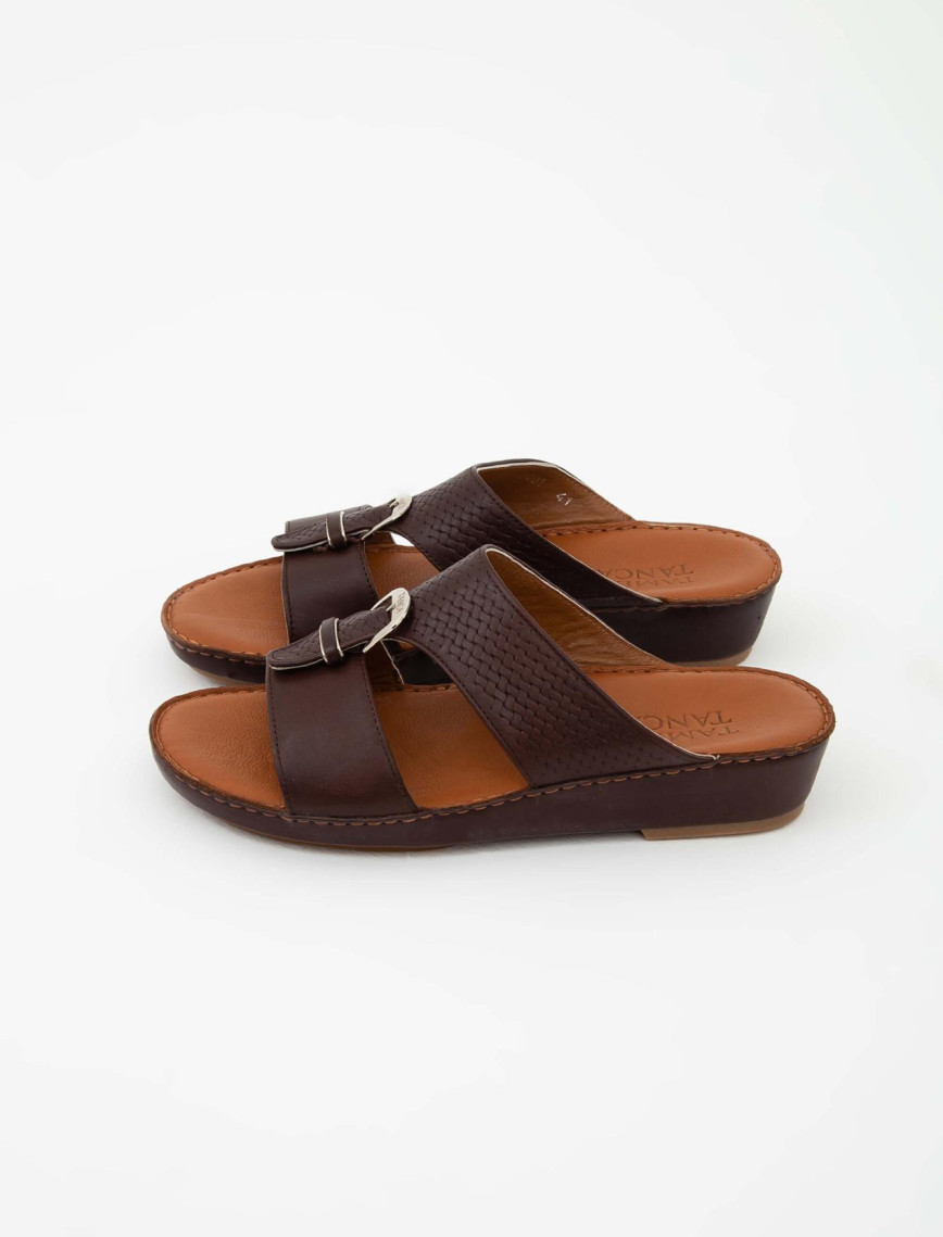 Tamer Tanca Erkek Hakiki Deri Kahverengi Günlük Terlik Tamer Tanca Erkek Hakiki Deri Kahverengi Günlük Terlik