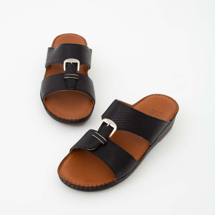 Tamer Tanca Erkek Hakiki Deri Siyah Günlük Terlik Tamer Tanca Erkek Hakiki Deri Siyah Günlük Terlik