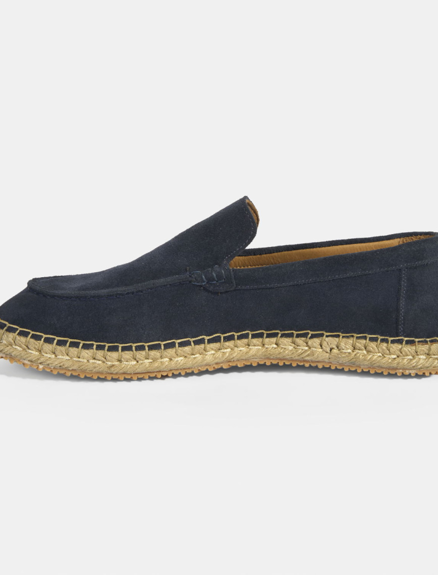 Erkek Lacivert Slip-On Süet Espadril Erkek Lacivert Slip-On Süet Espadril