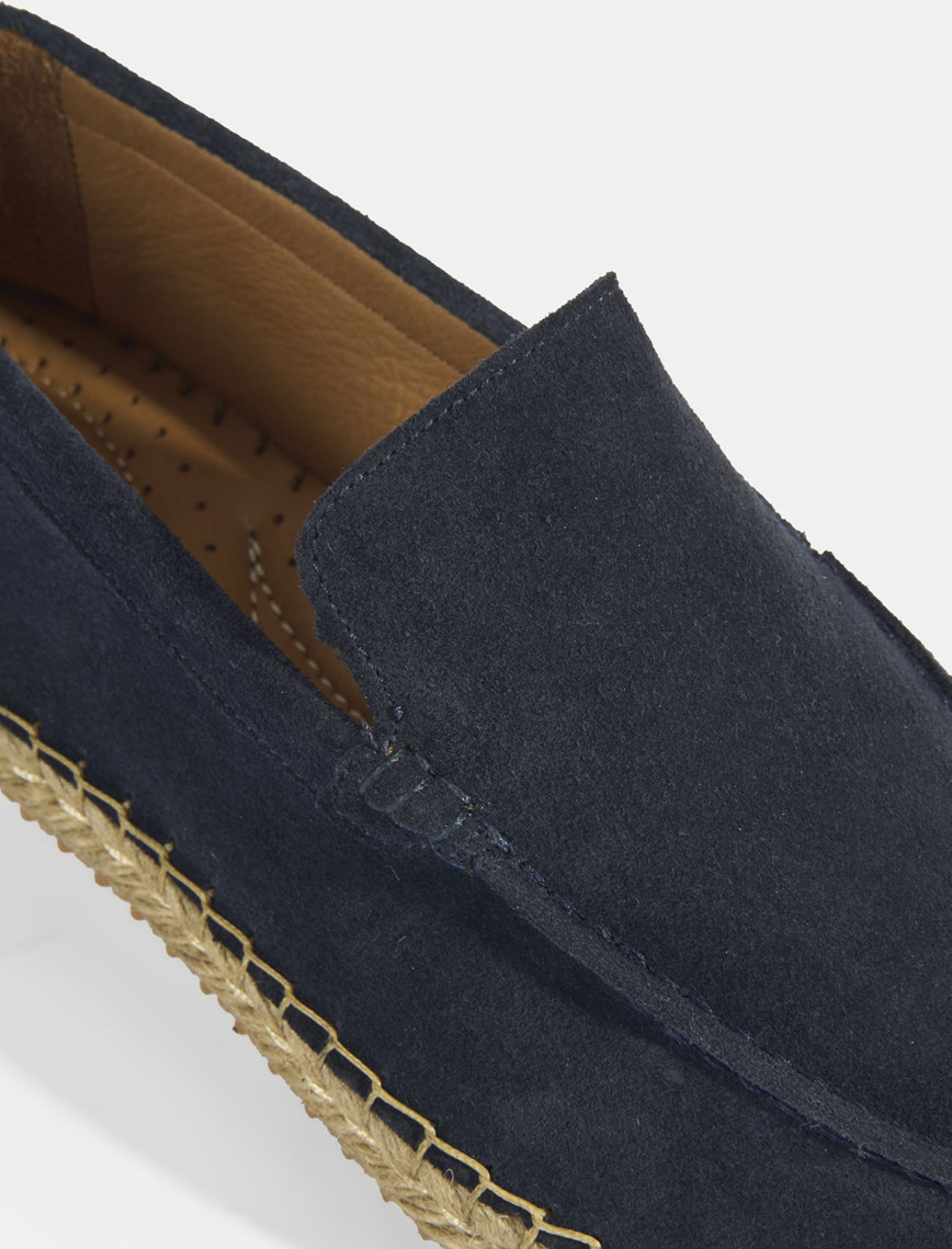 Erkek Lacivert Slip-On Süet Espadril Erkek Lacivert Slip-On Süet Espadril