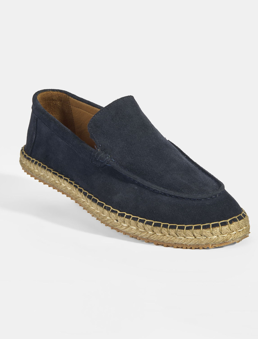 Erkek Lacivert Slip-On Süet Espadril Erkek Lacivert Slip-On Süet Espadril
