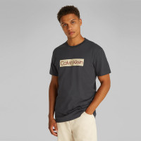 Calvin Klein Label Print Erkek Siyah T-Shirt Calvin Klein Label Print Erkek Siyah T-Shirt