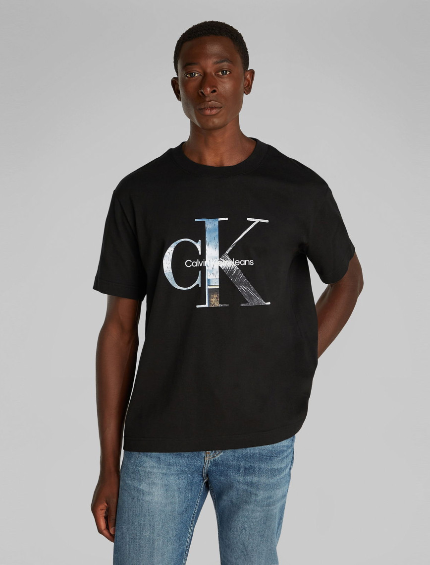 Calvin Klein Photo Monogram Erkek Siyah T-Shirt Calvin Klein Photo Monogram Erkek Siyah T-Shirt