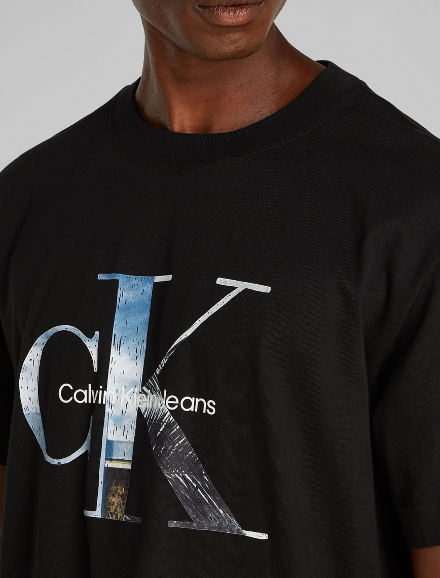 Calvin Klein Photo Monogram Erkek Siyah T-Shirt Calvin Klein Photo Monogram Erkek Siyah T-Shirt
