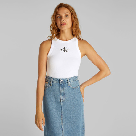 Calvin Klein Monologo Tank Kadın Beyaz Kolsuz T-Shirt Calvin Klein Monologo Tank Kadın Beyaz Kolsuz T-Shirt