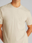 Calvin Klein Applique Erkek Bej T-Shirt Calvin Klein Applique Erkek Bej T-Shirt