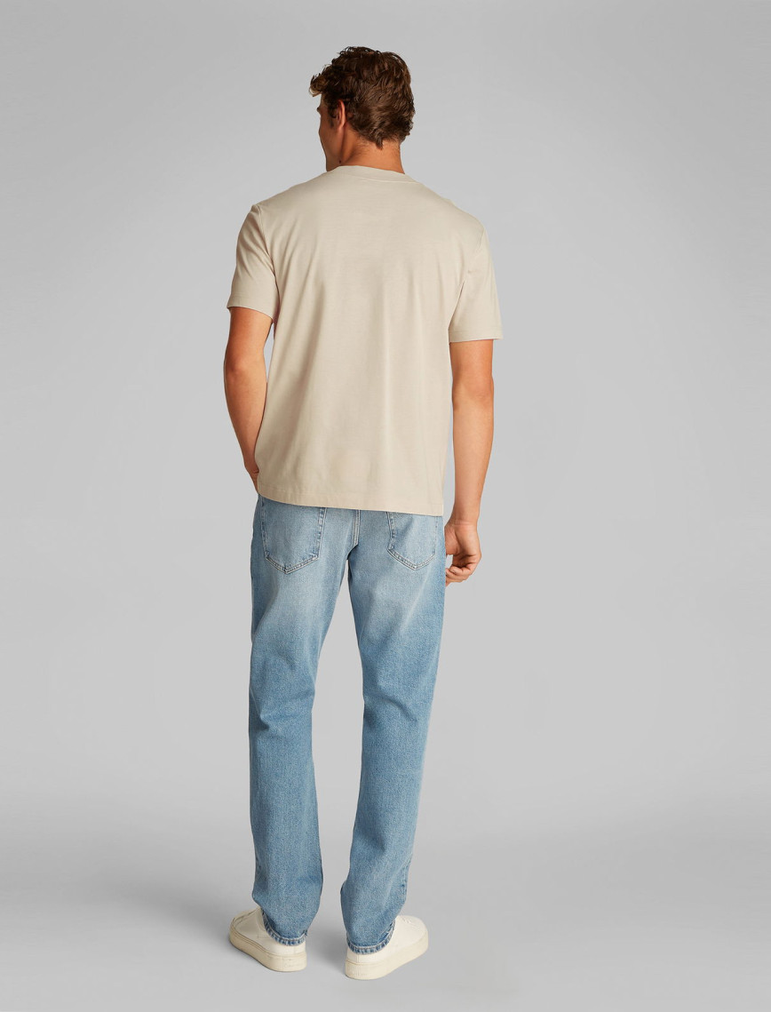 Calvin Klein Applique Erkek Bej T-Shirt Calvin Klein Applique Erkek Bej T-Shirt