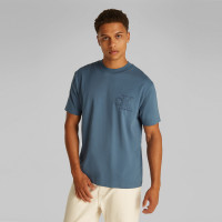 Calvin Klein Applique Erkek Mavi T-Shirt Calvin Klein Applique Erkek Mavi T-Shirt