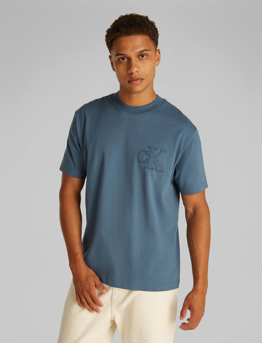 Calvin Klein Applique Erkek Bej T-Shirt Calvin Klein Applique Erkek Bej T-Shirt