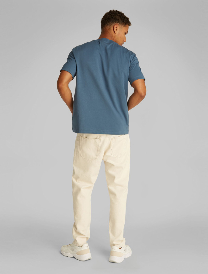 Calvin Klein Applique Erkek Mavi T-Shirt Calvin Klein Applique Erkek Mavi T-Shirt