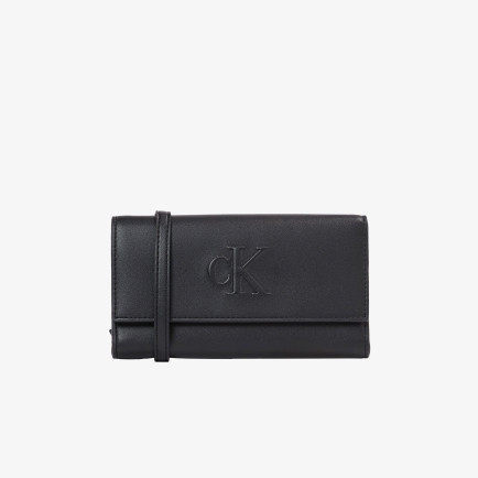 Calvin Klein Sculpted Long Fold Strap Kadın Siyah Cüzdan Calvin Klein Sculpted Long Fold Strap Kadın Siyah Cüzdan