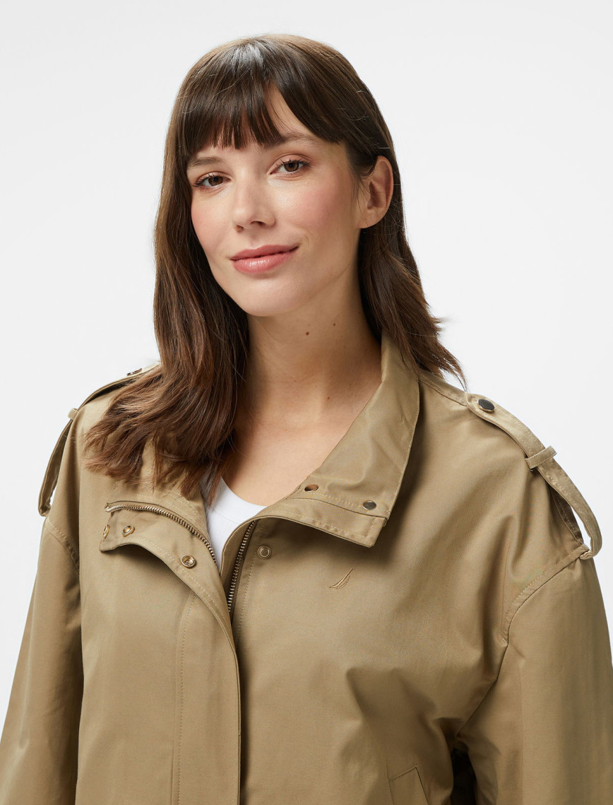 Nautica Kadın Kahverengi Regular Fit Dik Yaka Mont Nautica Kadın Kahverengi Regular Fit Dik Yaka Mont