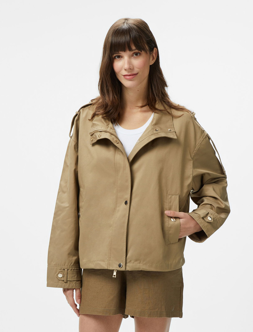 Nautica Kadın Kahverengi Regular Fit Dik Yaka Mont Nautica Kadın Kahverengi Regular Fit Dik Yaka Mont