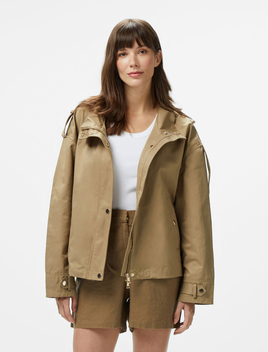 Nautica Kadın Kahverengi Regular Fit Dik Yaka Mont Nautica Kadın Kahverengi Regular Fit Dik Yaka Mont