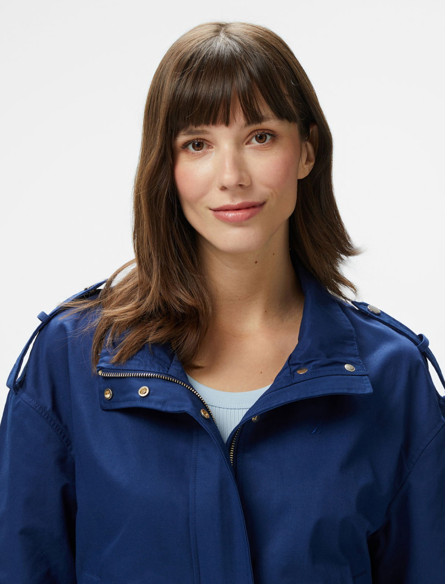 Nautica Kadın Lacivert Regular Fit Dik Yaka Mont Nautica Kadın Lacivert Regular Fit Dik Yaka Mont