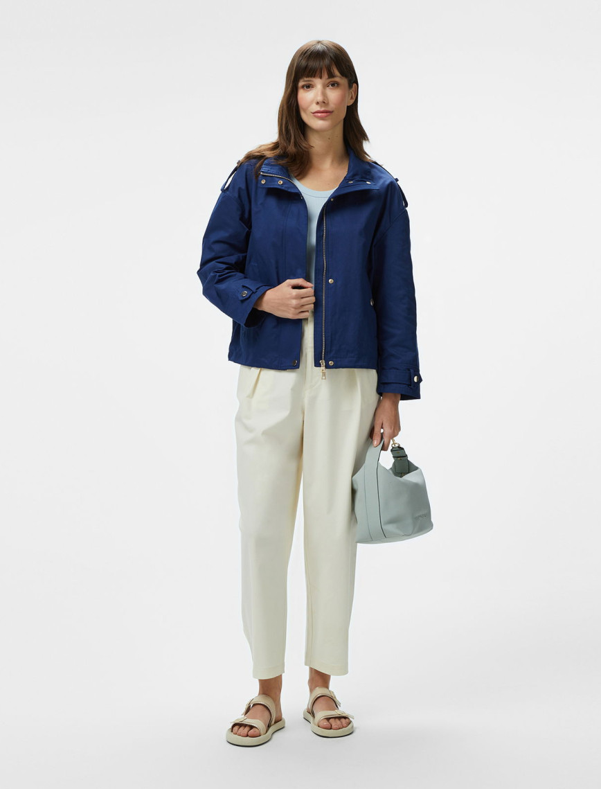 Nautica Kadın Lacivert Regular Fit Dik Yaka Mont Nautica Kadın Lacivert Regular Fit Dik Yaka Mont