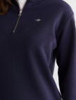 GANT Kadın Lacivert Relaxed Fit Yarım Fermuarlı Sweatshirt GANT Kadın Lacivert Relaxed Fit Yarım Fermuarlı Sweatshirt
