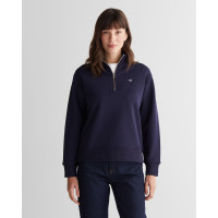 GANT Kadın Lacivert Relaxed Fit Yarım Fermuarlı Sweatshirt GANT Kadın Lacivert Relaxed Fit Yarım Fermuarlı Sweatshirt