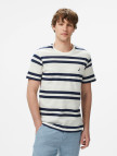 Nautica Erkek Krem Regular Fit Çizgili T-Shirt Nautica Erkek Krem Regular Fit Çizgili T-Shirt