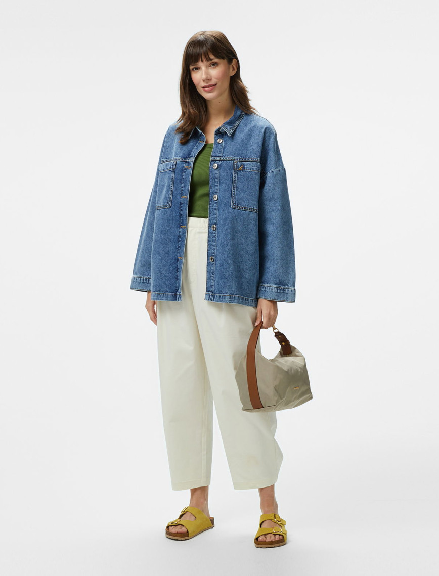 Nautica Kadın Lacivert Oversize Fit Gömlek Nautica Kadın Lacivert Oversize Fit Gömlek