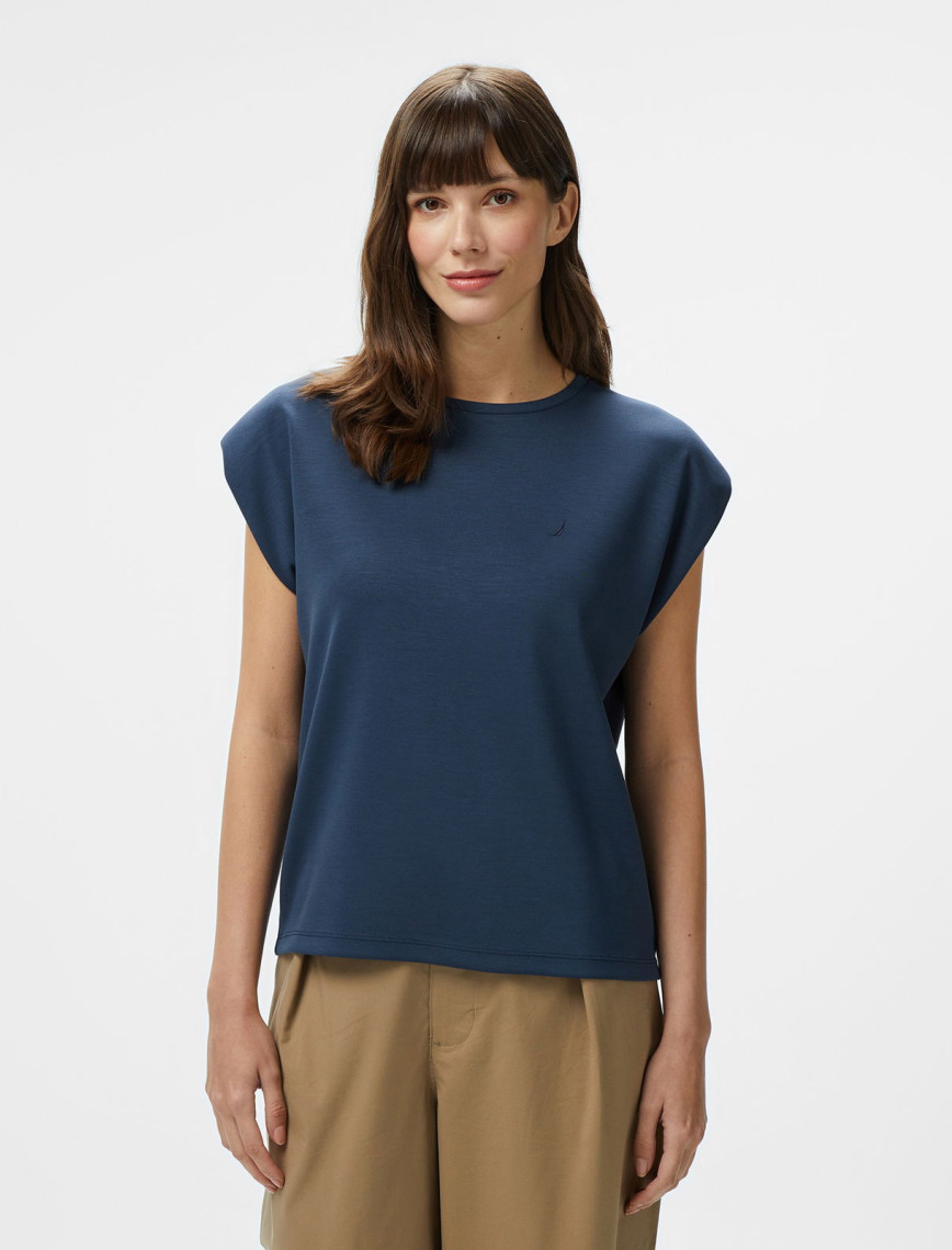 Nautica Kadın Lacivert Regular Fit T-Shirt Nautica Kadın Lacivert Regular Fit T-Shirt